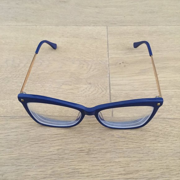 NEVER WORN - Blue & Gold Butterfly Glasses Frames - Picture 3 of 8